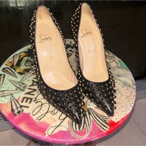 Christian Louboutin Black Studded Women's Shoes